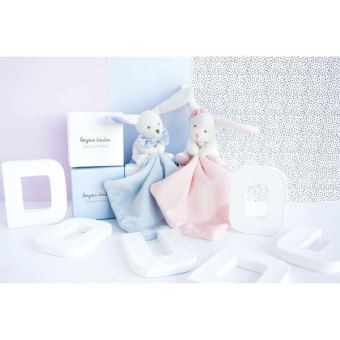 Doudou Lapin avec mouchoir Doudou et Compagnie Rose