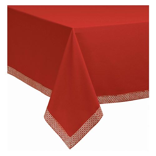 Nappe Tosca rouge 150 x 250 cm Les Ateliers du Linge