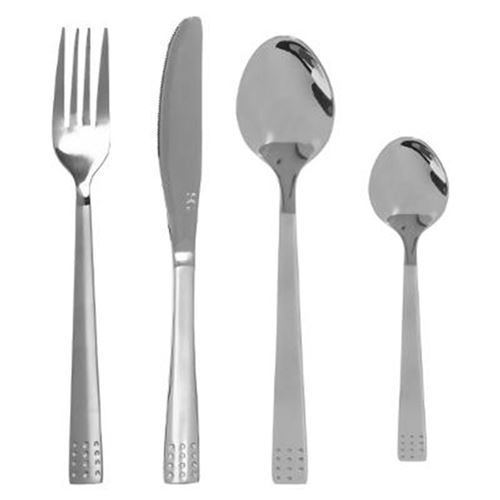 Ménagère 24 Pièces en Inox Dots 27cm Argent