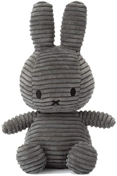 Unbekannt Miffy Peluche en Velours côtelé Anthracite 33 cm