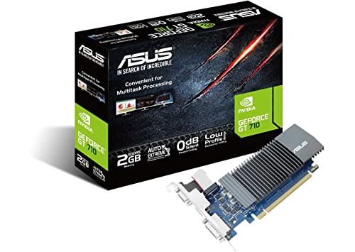 Carte vidéo PCI-Express PNY NVIDIA GeForce GT 710 2 Go DDR3 VGA / DVI / HDMI Low Profile.