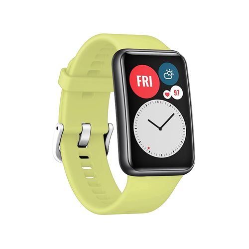 Non Communiqué Jaune Bracelet De Montre En Silicone Simple Pour Huawei Watch Fit - Image 1