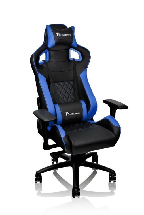 Tt eSports by Thermaltake GT-Fit 100 Chaise de Jeu, Métal, Bleu, 74 x 71 x 142 cm