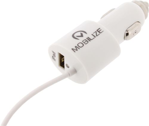 Mobilize MOB-21227 Chargeur de voiture 2 sorties 4.2 A Apple Lightning / Usb