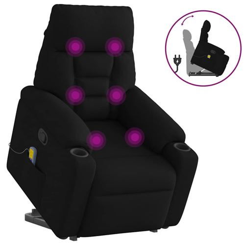 Non Communiqué Noir Fauteuil De Massage Inclinable Tissu