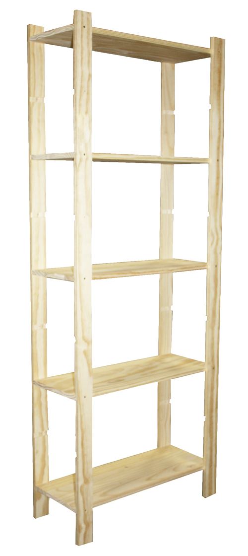 Non Communiqué Etagère Pin, 5 Tablettes L.65 X P.28 X H.170 Cm - Image 1