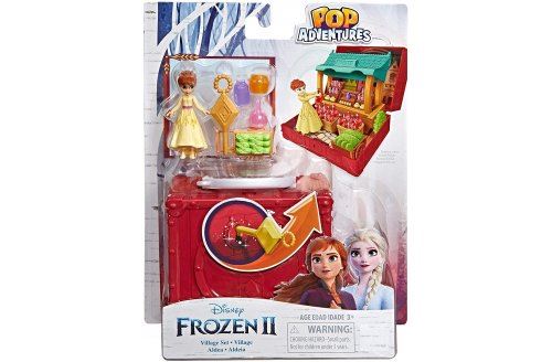 Coffret disney pop adventures : la reine des neiges : la boutique d'anna - mini coffret et poupée princesse - accessoires