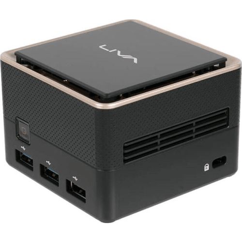 Mini PC ECS Elite Group Liva Q3 Plus AMD R1505G 4Go RAM DDR4 64Go eMMC Noir
