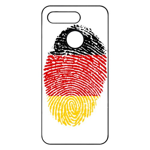 Coque My-Kase pour View 20 - 62 empreinte digitale drapeau allemagne germany - Plastique Noir