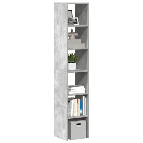Vidaxl - Librerie 2 Pz Impilabili Grigio Cemento 30x30x80 Cm Truciolato