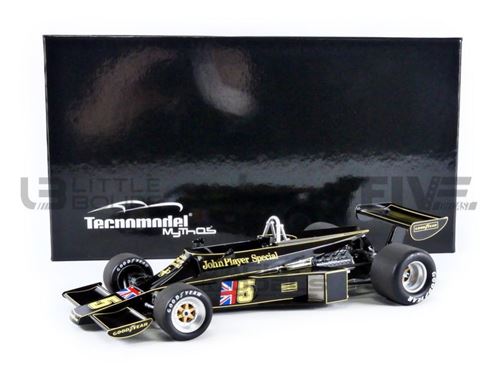 Voiture Miniature de Collection TECNOMODEL MYTHOS 1-18 - LOTUS 77 - GP Bresil 1976 - Black / Gold - TM18175C