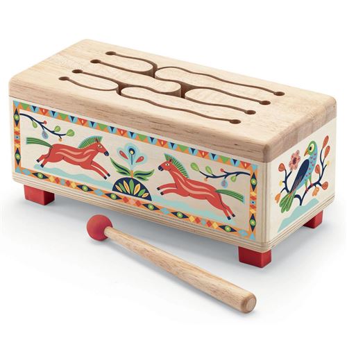 Non Communiqué Rouge Animambo - Tambour En Bois