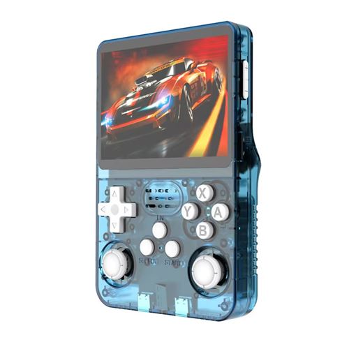 Non Communiqué Bleu Console De Jeu Szsmart R36s 3,5 Pouces, Système Open Source 64 Go (12 000 Jeux)