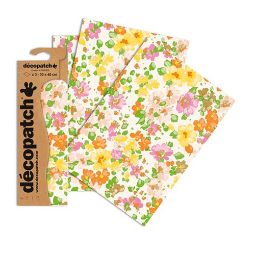 3 Feuilles Décopatch - Fleurs de printemps 776
