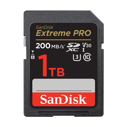 SanDisk Extreme Pro - Carte mémoire flash - 1 To - Video Class V30 / UHS-I U3 / Class10 - SDXC UHS-I