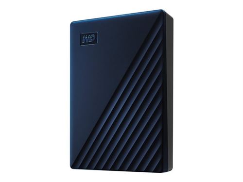 WD My Passport for Mac WDBK6C0060BBL - Disque dur - chiffré - 6 To - externe (portable) - USB 3.2 Gen 1 - AES 256 bits - bleu