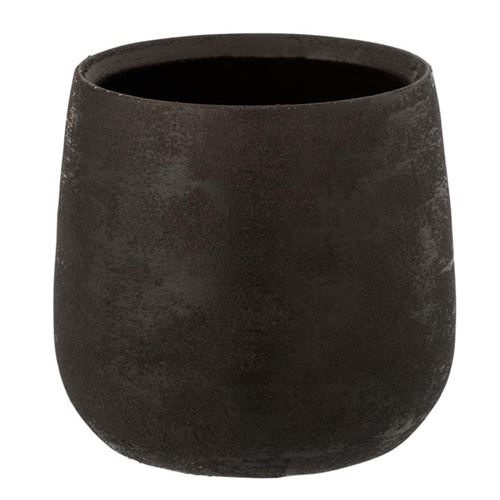 Cache-Pot en Céramique Irrégulier 22cm Noir