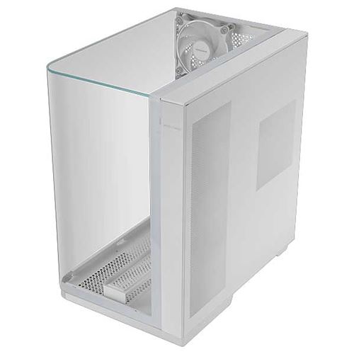 Mars Gaming MC-INFINIO, Caja Gaming ATX, Cristal Templado Curvado Sin Marco, 2x Ventiladores ARGB 120mm, Montaje Vertical de Tarjetas Gráficas, Soporte Refrigeración Líquida hasta 360mm, USB-C, Torre