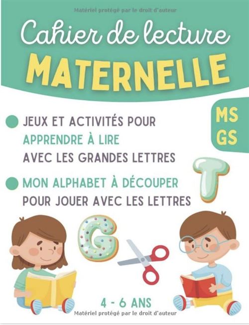 Cahier de Lecture Maternelle MS GS - 4-6 ans - Jeux et Activités Ludiques
