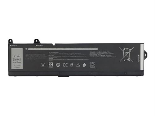 DLH - Batterie de portable (équivalent à : Dell X9FTM, Dell 0X9FTM, Dell 965V4, Dell 5JMD8) - lithium-polymère - 8050 mAh - 93 Wh - pour Dell Precision 7670, 7680, 7770, 7780