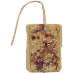Pierre d'argile aux fleurs pièce de100g. pour rongeurs.
