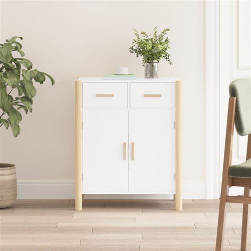 Vidaxl Blanc Buffet 62X38x75 Cm Bois D'ingénierie345675 - Image 2