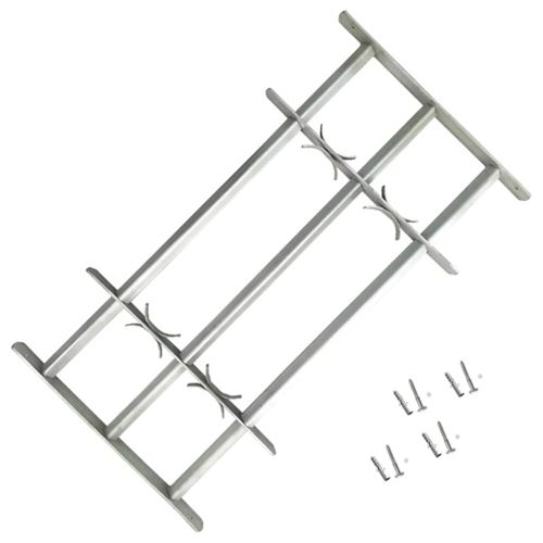 vidaXL Fenstergitter Verstellbar mit 3 Querstäben 700-1050 mm