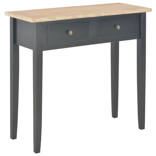 vidaXL Table de console et coiffeuse Noir 79x30x74 cm Bois