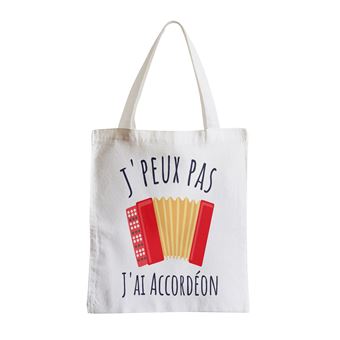 Grand sac pour shopping J'peux pas j'ai accordéon Sac de courses