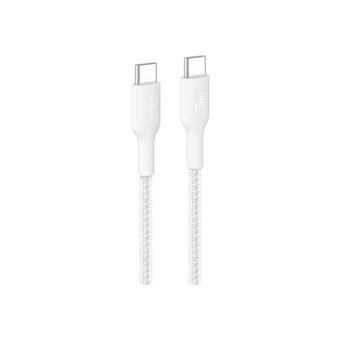 Belkin BoostCharge Pro - Câble USB - 24 pin USB-C (M) pour 24 pin USB-C (M) - 1 m - Alimentation USB (240 W), câble tressé - blanc