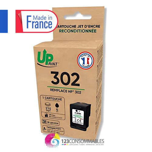Cartouche d'encre UPrint HJ302BFR compatible HP 302 Noir 210 pages - Image 4