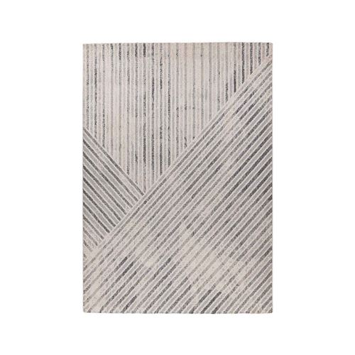 Tapis Tissé Graphique "Rhombus" Beige & Gris 120 x 170 cm