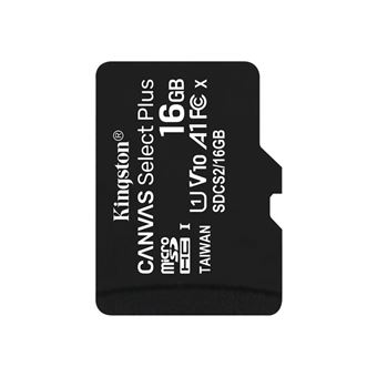 Kingston Canvas Select Plus - Carte mémoire flash - 16 Go - A1 / Video Class V10 / UHS Class 1 / Class10 - microSDHC UHS-I - 1
