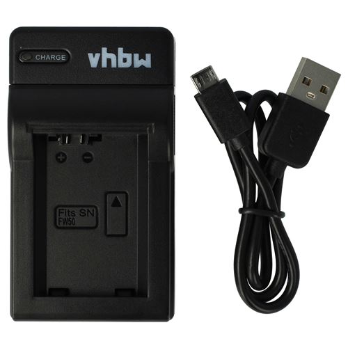 vhbw Chargeur USB compatible avec Sony Alpha 6100, 6400, A6400 caméra, action-cam - Chargeur, témoin de charge