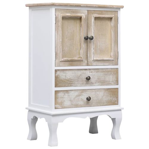 vidaXL Armoire à tiroirs Blanc 50 x 30 x 80 cm Bois