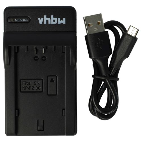 vhbw Chargeur compatible avec Sony NP-FZ100 caméra action-cam + témoin de charge