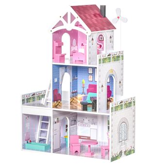 Infantastic - Maison de poupée en bois XXXL - 4 niveaux de jeu
