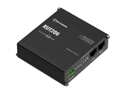 Teltonika RUT206 INDUSTRIAL routeur sans fil Fast Ethernet Monobande (2,4 GHz) 4G Noir