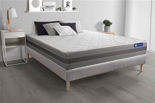 Matelas + sommier 160x200 latex et m&eacute;moire de forme ACTISOM - Actilatex relax
