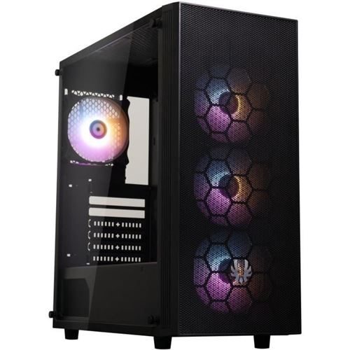 Boîtier Pc - Bitfenix - Hades Frgb (Noir) - Moyen Tour - Format E-Atx - Sans Alimentation