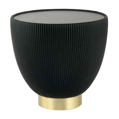 Non Communiqué Noir Table D'appoint Design "Jokai" 47Cm & Or