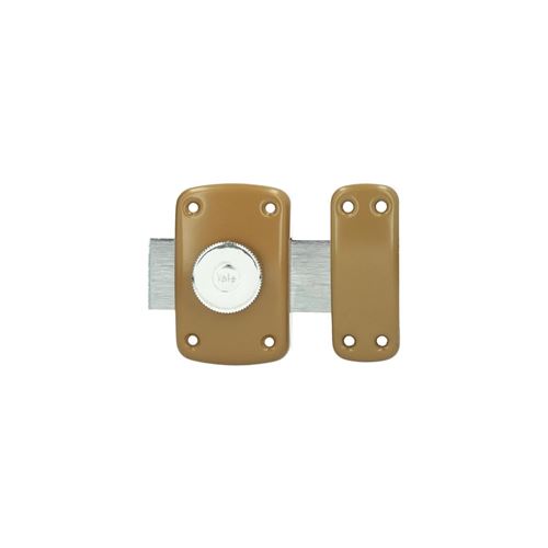 Non Communiqué Marron Yale Verrou A Bouton Et Cylindre 5 Goupilles Diametre 23 Mm, Longueur 45 Mm, 3 Clés, Doré