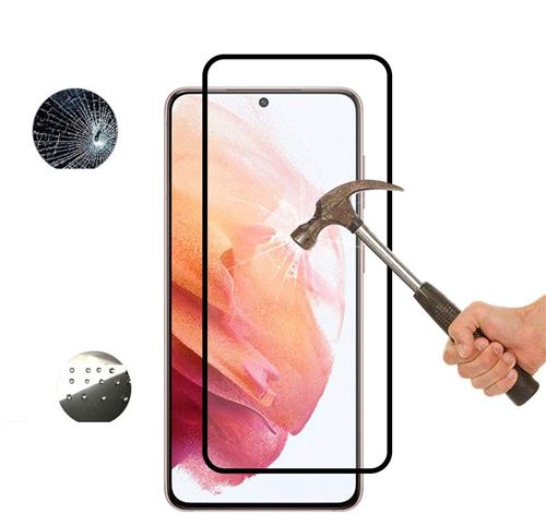 Verre Trempé Vshop Noir Compatible Samsung Galaxy S21