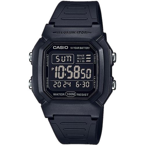 Non Communiqué Noir Casio W-800H-1Bves, Quartz, 37Mm, 10Atm