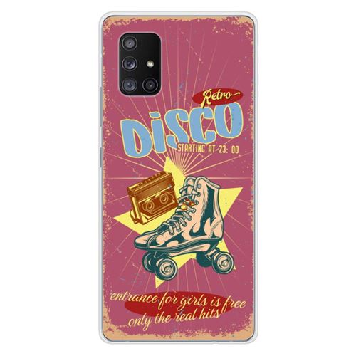 Coque en silicone imprimée compatible Samsung Galaxy A71 5G Retro disco