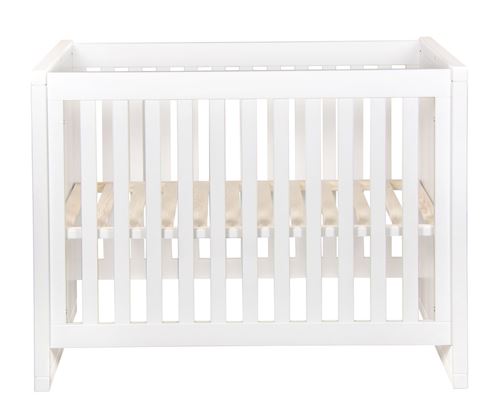  Lit b&eacute;b&eacute; transformable 60x120 cm h&ecirc;tre massif blanc Orelle