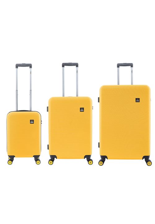 Ensemble Bagages de Voyage National Geographic Abroad 3 pièces Ensemble de valise de voyage / Trolleyset - Jaune