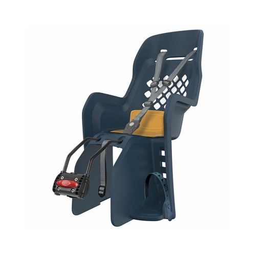Siège de vélo arrière POLISPORT Joy FF fixation cadre - denim/jaune