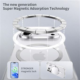Coque Magnétique Transparente Antichoc Pour IPhone 17 / 17 Pro / 17 Pro Max – Neuve