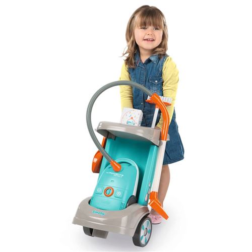 Smoby - Smoby Chariot de nettoyage avec aspirateur Rowenta jouet
